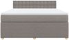 vidaXL Boxspringbett mit Matratze Taupe 180x200 cm Stoff 3287553 Bild 4