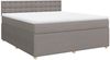 vidaXL Boxspringbett mit Matratze Taupe 180x200 cm Stoff 3287553 Bild 2