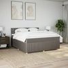 vidaXL Boxspringbett mit Matratze Taupe 180x200 cm Stoff 3287553 Bild 3