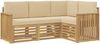 vidaXL Sofagarnituren 4 pcs Weiß und Beige 187,5 x 128,5 x 73 cm 3391753 Bild 2