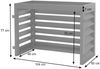 Verkleidung für Klimaanlage/Wärmetauscher HWC-O43 mit Pflanzkasten, Abdeckung, Metall 77 x 104 x 50 cm ~ grau-weiß Bild 3
