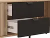Vente-unique - MERELA TV unit Holz, Platte SchwarzBeige - B 40,1 cm x H 54,3 cm x L 208,2 cm Bild 5