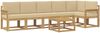 vidaXL Outdoor-Sofagarnitur mit Kissen 7 pcs Weiß und Beige Polyester 3387727 Bild 2