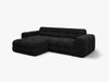 Micadoni Ecksofa Kendal 4-Sitzer Links Samt Magic Velvet Schwarz Bild 2
