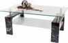 Concept GmbH Couchtisch in Marmoroptik, MDF - 100x45x60cm (BxHxT) Bild 5