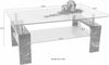 Concept GmbH Couchtisch in Marmoroptik, MDF - 100x45x60cm (BxHxT) Bild 2