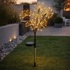 2er Set LED Solarleuchte, Feuerwerk-Optik, Erdspieß, H 96 cm Bild 2