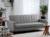 Schlafsofa 3-Sitzer Polsterbezug hellgrau VEHKOO Bild 3