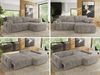 Ecksofa, L-förmiges, lose Kissen, DL-Schlaffunktion, (H 100 x T 187 x B 273 cm) - CUBO L - Cord Grau - rechte Seite Bild 2