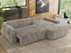 Ecksofa, L-förmiges, lose Kissen, DL-Schlaffunktion, (H 100 x T 187 x B 273 cm) - CUBO L - Cord Grau - rechte Seite Bild 4