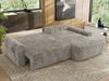 Ecksofa, L-förmiges, lose Kissen, DL-Schlaffunktion, (H 100 x T 187 x B 273 cm) - CUBO L - Cord Grau - rechte Seite Bild 3