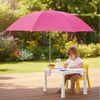 Meinposten Sonnenschirm Buggy Kinderwagen Sonnenliege Sonnenschutz UV 50+ Pink Blau 100 cm, beim Angeln, auf dem Balkon, am Sandkasten, oder für den Campingstuhl Bild 3