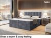 MEBLINI Boxspringbett TAPO 1 180x200 cm mit Bettkasten - H4/Dunkelgrau Samt Polsterbett - Doppelbett mit Topper & Taschenfederkern-Matratze Bild 4
