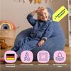 icon Sitzsack Kinder Sessel aus Cord Flauschig „Dalton", 69x59x65cm, Made in Germany, für Kinderzimmer, mit Füllung Bild 3