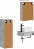vidaXL Badezimmerschrank-Set 4 pcs Betongrau 50 x 14,5 x 70 cm 3407386 Bild 3