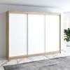 Schwebetürenschrank MERO 3-türig Schrank 200 cm Farbe: Sonoma ,weiß Bild 2