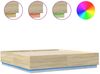 vidaXL Bettgestell mit LED Sonoma-Eiche 200x200 cm Holzwerkstoff 3209585 Bild 2
