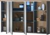 Badezimmerspiegelschrank >Memphis< Grau / Artisan Eiche Dekor - 110x70x20 (BxHxT) Bild 2