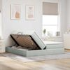 vidaXL Aufbewahrungsbett mit Matratze Hellgrau 200 x 200 cm Samt 3370367 Bild 4