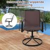 2er Set 360° Drehbare Gartenstühle mit Schnell Trocknendem Stoff Terrassenstühle Braun Bild 3