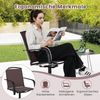 2er Set 360° Drehbare Gartenstühle mit Schnell Trocknendem Stoff Terrassenstühle Braun Bild 5