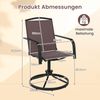 2er Set 360° Drehbare Gartenstühle mit Schnell Trocknendem Stoff Terrassenstühle Braun Bild 2