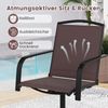 2er Set 360° Drehbare Gartenstühle mit Schnell Trocknendem Stoff Terrassenstühle Braun Bild 4