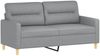 vidaXL 2-tlg. Sofagarnitur mit Kissen Hellgrau Stoff 3201584 Bild 4