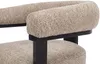 Vente-unique - LIVELIA Stuhl Stoff SchwarzSchokoladenbraun - B 60 cm x H 78 cm x L 64 cm Bild 3
