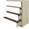 Kommode mit 4 Schubladen aus Spanplatte und MDF 80 x 93,5 x 39,5 cm Bild 4