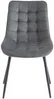 Vente-unique - OLLUA Stuhl StoffSamt Grau - B 60 cm x H 87 cm x L 49,5 cm Bild 4
