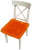 Lammfell Sitzkissen 40 x 40 cm Orange Bild 3