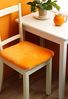 Lammfell Sitzkissen 40 x 40 cm Orange Bild 2