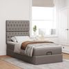 vidaXL Ottoman-Bett mit Matratze Taupe 90x200 cm Stoff 3313213 Bild 3