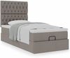 vidaXL Ottoman-Bett mit Matratze Taupe 90x200 cm Stoff 3313213 Bild 4