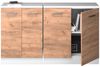 Küchenschrank für Dachschrägen R-Line Goldkraft Eiche 140 cm 2er Set Schrankkorpuss 60 cm Tiefe Vicco Bild 5