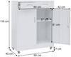Aktenschrank HWC-O89, Stahlschrank Büroschrank, Rollen Türen Schubladen abschließbar Metall 116x90x40cm ~ dunkelgrau Bild 3