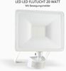 LED Flutlichtstrahler mit Bewegungsmelder Weiß, 20 Watt, IP54 Bild 2