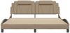 vidaXL Bettgestell "Viana" ohne Matratze Cappuccino-Braun 180x200 cm Kunstleder 3208114 Bild 4