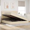 vidaXL Bett mit Stauraum und LED mit LED Creme 200 x 200 cm Polyester 3372568 Bild 4