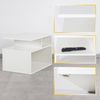 RICOO Couchtisch mit Stauraum 69 x 50 x 50 cm, Couchtisch Holz, Wohnzimmertisch für Couch Weiss – WM095-WM, Tisch Wohnzimmer Tisch, Sofatisch, Coffee Table, Couchtisch weiß klein, Couch Tisch Bild 2