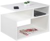 RICOO Couchtisch mit Stauraum 69 x 50 x 50 cm, Couchtisch Holz, Wohnzimmertisch für Couch Weiss – WM095-WM, Tisch Wohnzimmer Tisch, Sofatisch, Coffee Table, Couchtisch weiß klein, Couch Tisch Bild 5