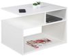RICOO Couchtisch mit Stauraum 69 x 50 x 50 cm, Couchtisch Holz, Wohnzimmertisch für Couch Weiss – WM095-WM, Tisch Wohnzimmer Tisch, Sofatisch, Coffee Table, Couchtisch weiß klein, Couch Tisch Bild 4