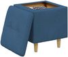 vidaXL Aufbewahrungsottomane mit Kissen Blau 40 x 40 x 45 cm Stoff 876808 Bild 3