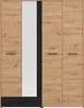 Vente-unique - NIPOVA Wardrobe and walk-in wardrobe Holz, Platte SchwarzBeige - B 53 cm x H 203,5 cm x L 157,5 cm Bild 3