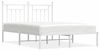 vidaXL Bettgestell mit Kopfteil Metall Weiß 140x190 cm 353586 Bild 2