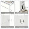 Odikalo Schrankbett 140x200 Murphy-Bett Faltbett mit Verriegelbarer Wandbefestigung (Metallrahmen-Wandklappbett, Kombination aus Metallrahmen und Holzplatte, Robust und Leise, Multifunktionales Bett) Bild 4