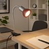 4er LED Tischleuchte, Klemme, Spot beweglich, rot, H 34cm Bild 3