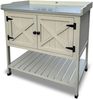 HABAU Pflanztisch mit Unterschrank und Ablage aus Holz, Grau, 98 x 48 x 97,5 cm Bild 5