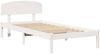 vidaXL Bettrahmen mit Kopfteil Weiß 75 x 190 cm Massives Kiefernholz 872090 Bild 4